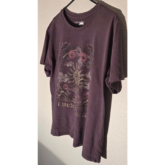 Lucky Brand Brown Vintage Graphic Tee - Short Sleeve-Large - Picture 4 of 8
